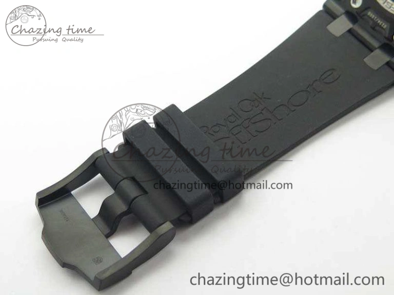 Royal Oak Offshore Survivor DLC Noob 1:1 Best Edition Black Dial On Rubber Strap (Free Black Leather Strap)