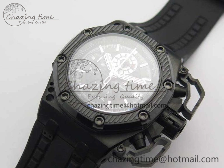 Royal Oak Offshore Survivor DLC Noob 1:1 Best Edition Black Dial On Rubber Strap (Free Black Leather Strap)