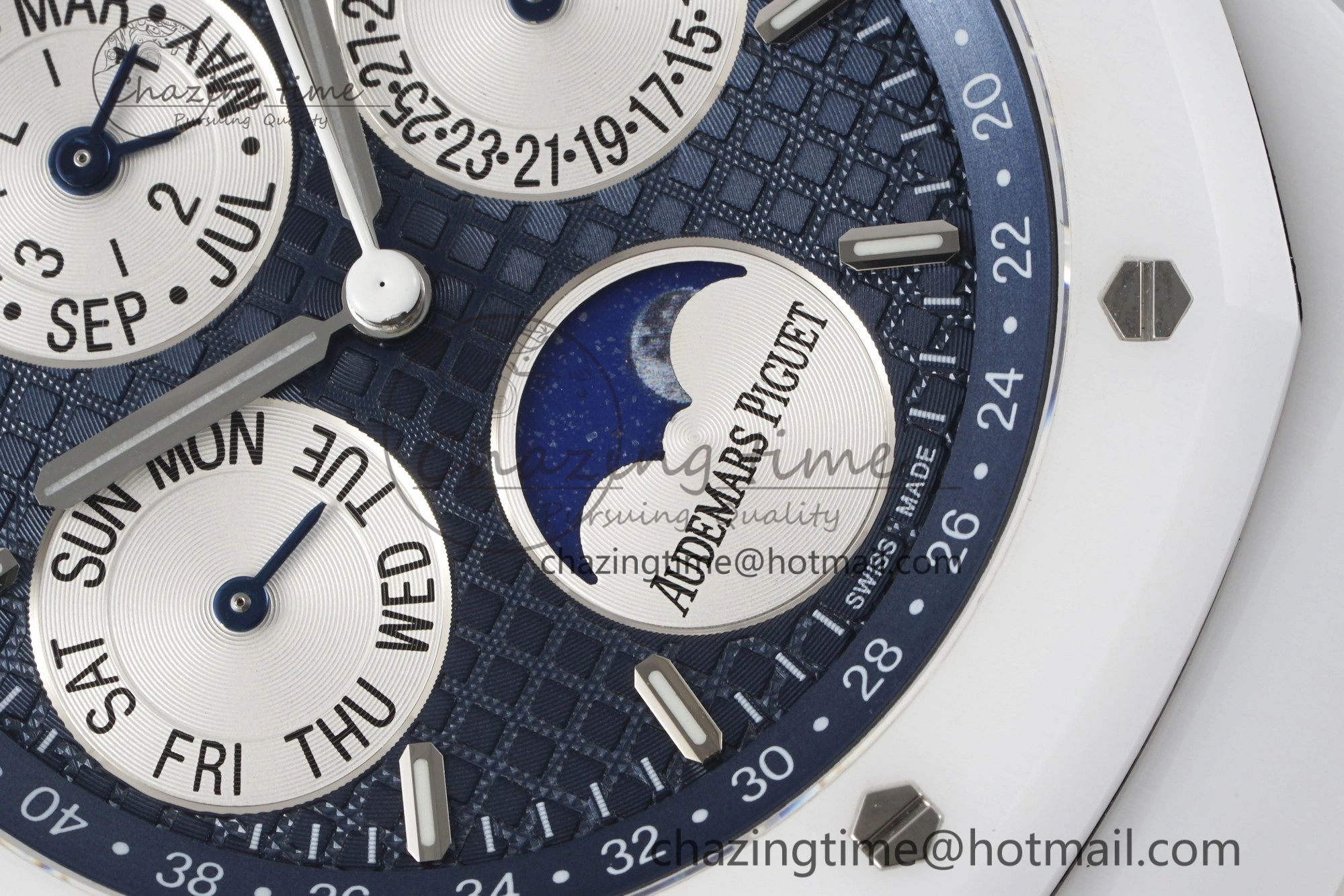 Royal Oak Perpetual Calendar 26579CB White Ceramic APSF Best Edition on White Ceramic Bracelet A5134 V3