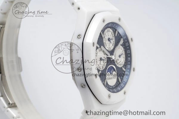 Royal Oak Perpetual Calendar 26579CB White Ceramic APSF Best Edition on White Ceramic Bracelet A5134 V3