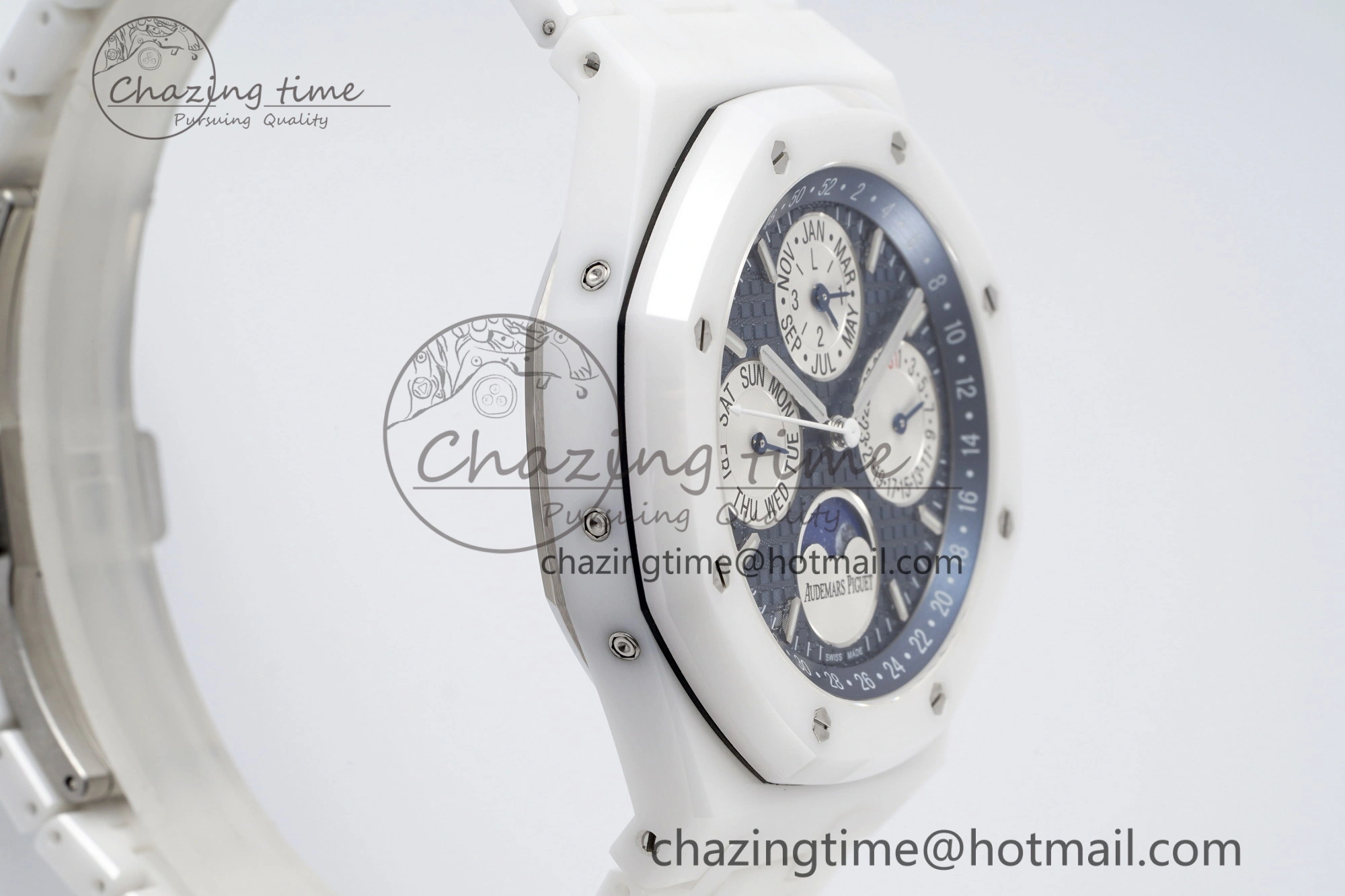 Royal Oak Perpetual Calendar 26579CB White Ceramic APSF Best Edition on White Ceramic Bracelet A5134 V3