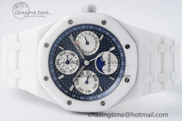 Royal Oak Perpetual Calendar 26579CB White Ceramic APSF Best Edition on White Ceramic Bracelet A5134 V3
