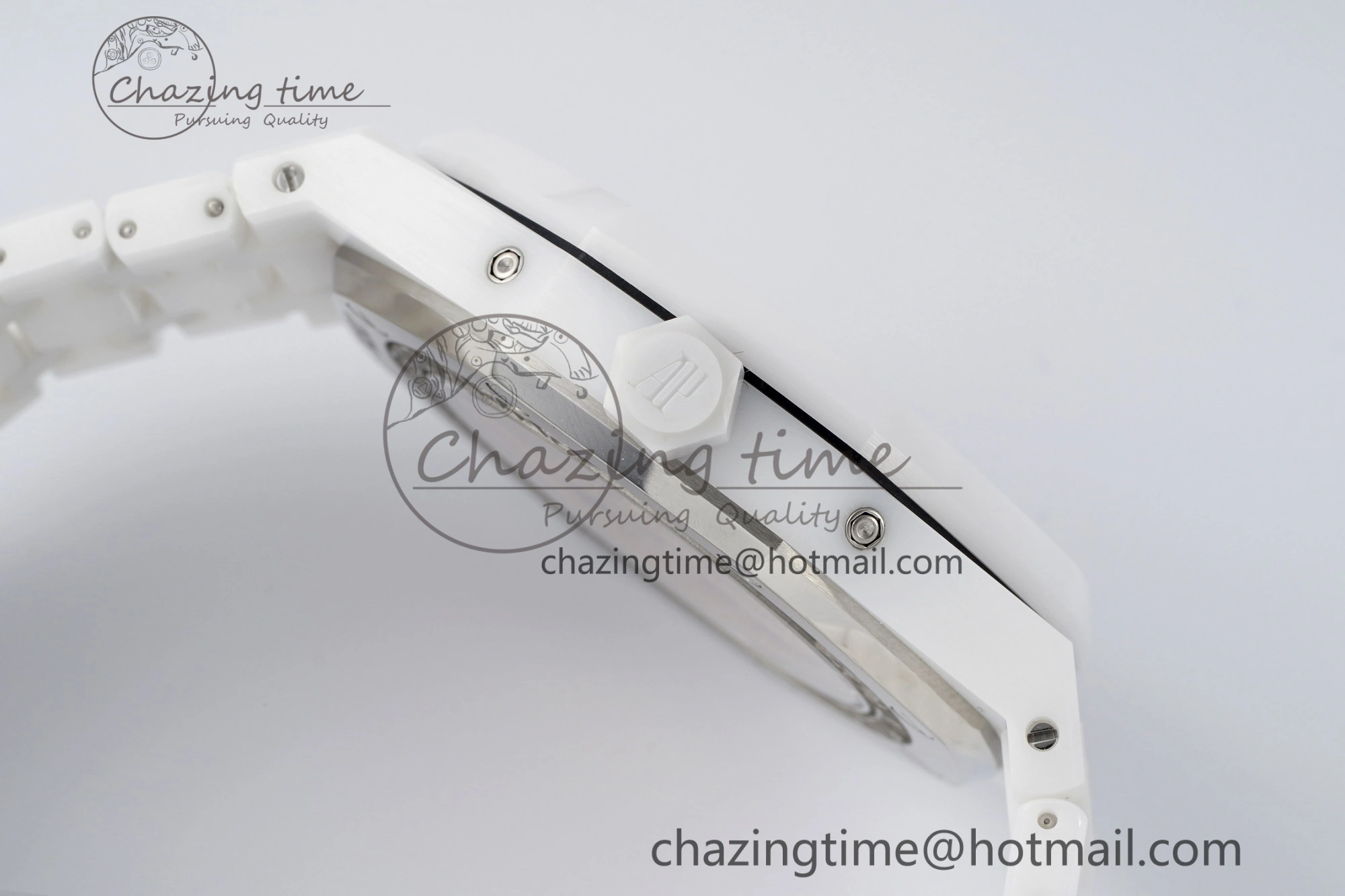 Royal Oak Perpetual Calendar 26579CB White Ceramic APSF Best Edition on White Ceramic Bracelet A5134 V3