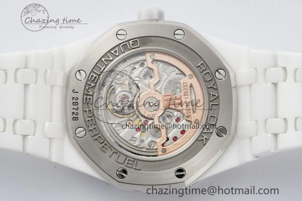 Royal Oak Perpetual Calendar 26579CB White Ceramic APSF Best Edition on White Ceramic Bracelet A5134 V3