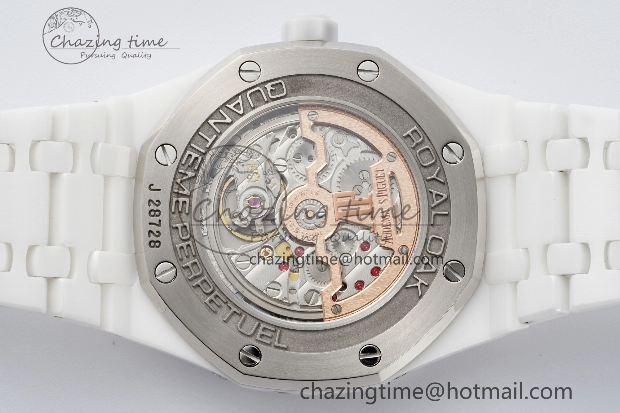 Royal Oak Perpetual Calendar 26579CB White Ceramic APSF Best Edition on White Ceramic Bracelet A5134 V3