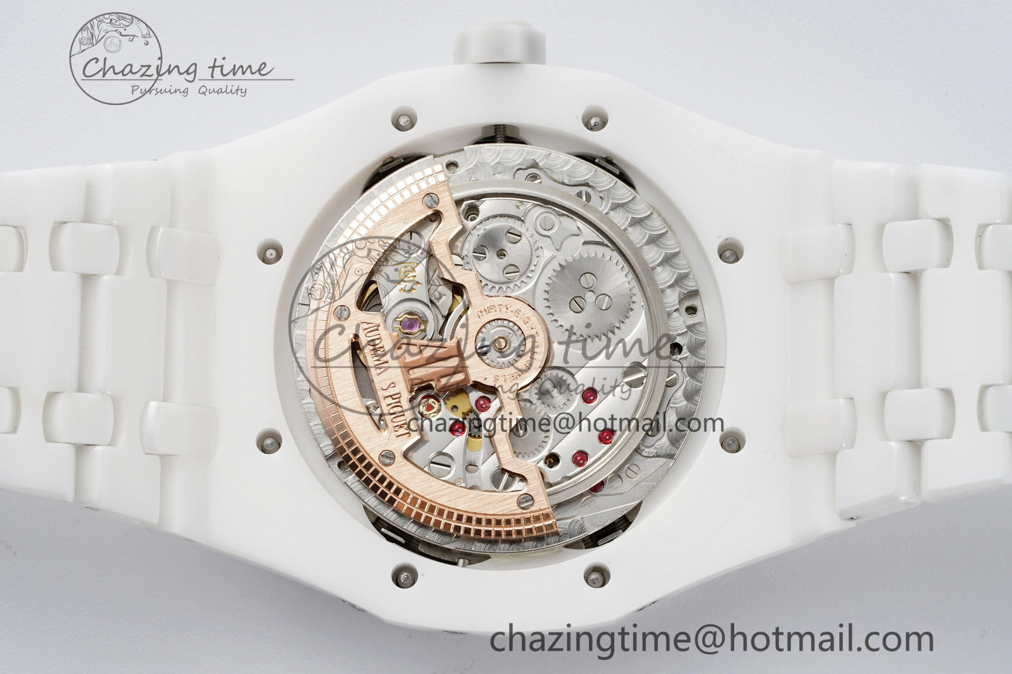 Royal Oak Perpetual Calendar 26579CB White Ceramic APSF Best Edition on White Ceramic Bracelet A5134 V3