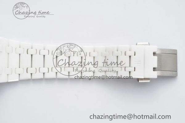 Royal Oak Perpetual Calendar 26579CB White Ceramic APSF Best Edition on White Ceramic Bracelet A5134 V3