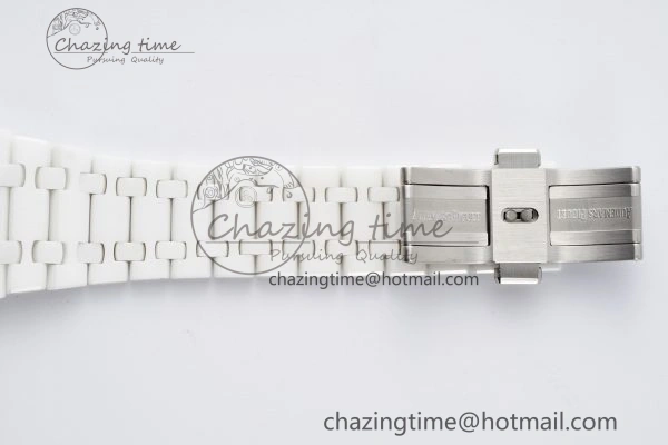Royal Oak Perpetual Calendar 26579CB White Ceramic APSF Best Edition on White Ceramic Bracelet A5134 V3
