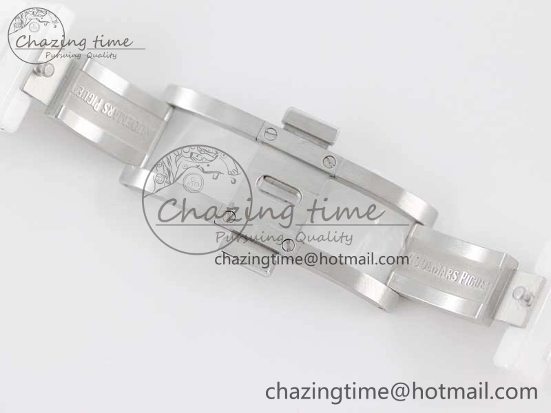 Royal Oak Perpetual Calendar 26579cb White Ceramic APSF Best Edition on Ceramic Bracelet A5134 (CHS)