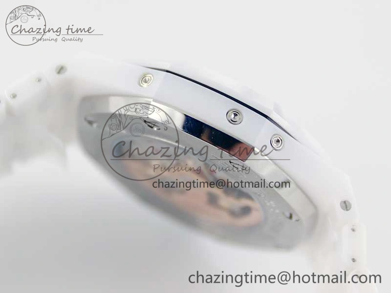 Royal Oak Perpetual Calendar 26579cb White Ceramic APSF Best Edition on Ceramic Bracelet A5134 (CHS)