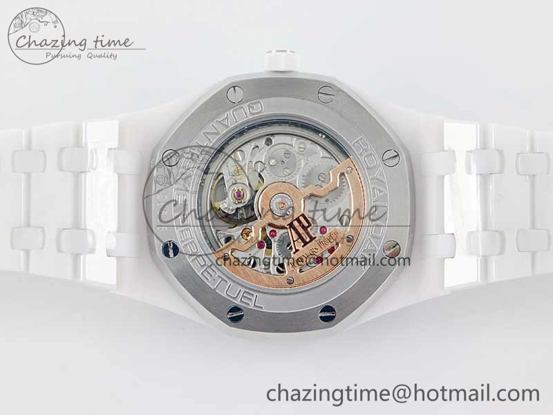 Royal Oak Perpetual Calendar 26579cb White Ceramic APSF Best Edition on Ceramic Bracelet A5134 (CHS)
