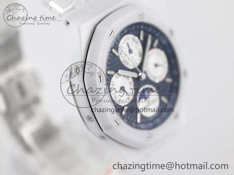 Royal Oak Perpetual Calendar 26579cb White Ceramic APSF Best Edition on Ceramic Bracelet A5134 (CHS)
