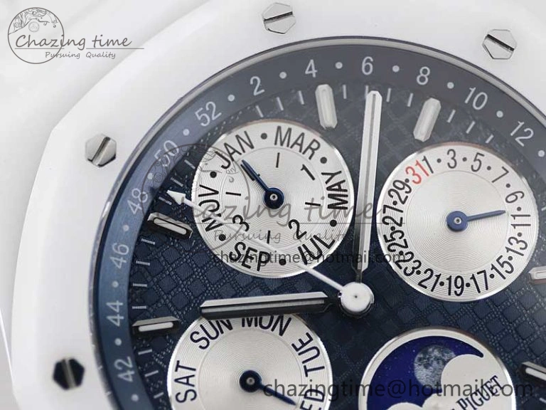 Royal Oak Perpetual Calendar 26579cb White Ceramic APSF Best Edition on Ceramic Bracelet A5134 (CHS)