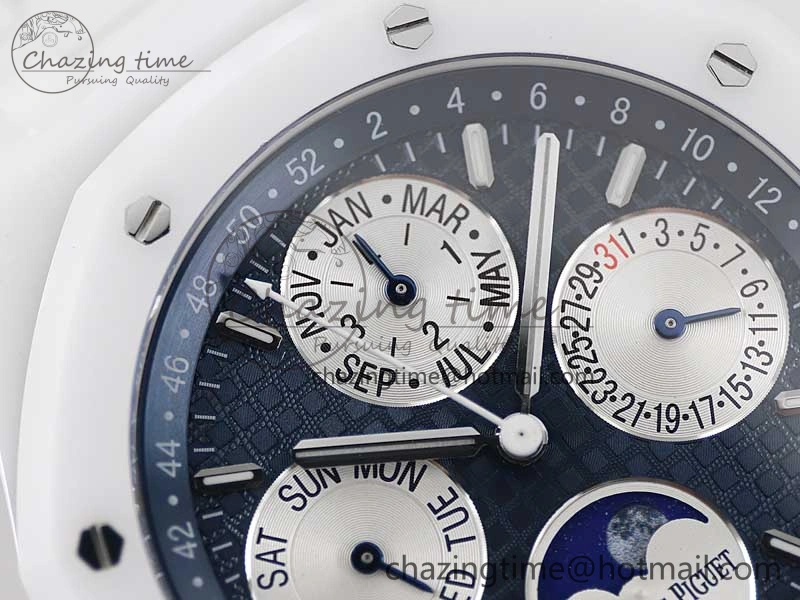 Royal Oak Perpetual Calendar 26579cb White Ceramic APSF Best Edition on Ceramic Bracelet A5134 (CHS)