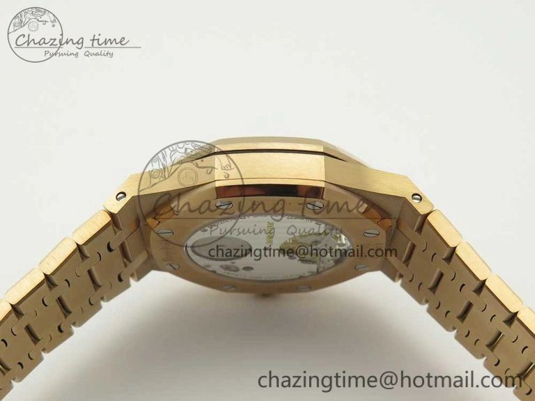 Royal Oak Tourbillon Extra-thin RG JF 1:1 Best Edition Blue Textured Dial on RG Bracelet