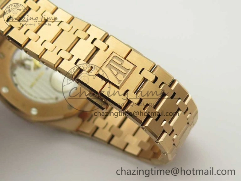 Royal Oak Tourbillon Extra-thin RG JF 1:1 Best Edition RG Textured Dial on RG Bracelet