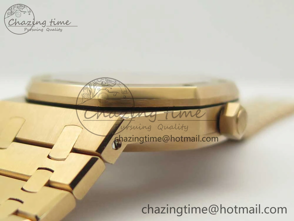 Royal Oak Tourbillon Extra-thin RG JF 1:1 Best Edition RG Textured Dial on RG Bracelet