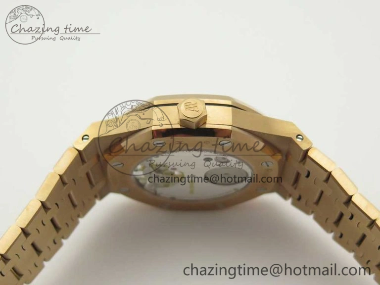Royal Oak Tourbillon Extra-thin RG JF 1:1 Best Edition RG Textured Dial on RG Bracelet