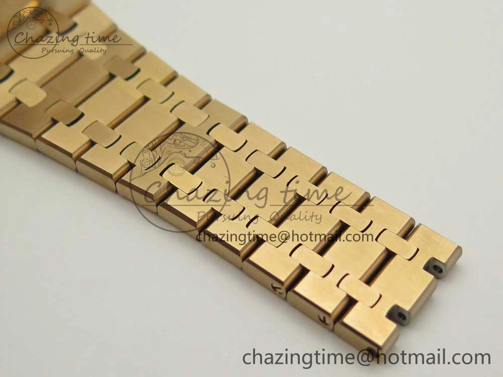 Royal Oak Tourbillon Extra-thin RG JF 1:1 Best Edition RG Textured Dial on RG Bracelet