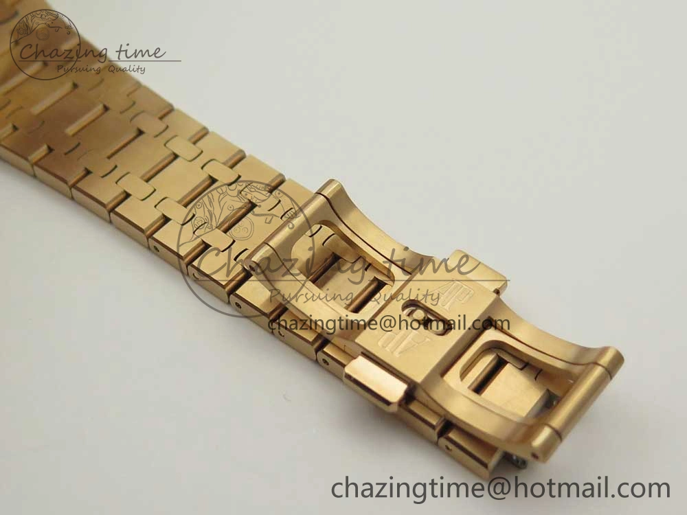Royal Oak Tourbillon Extra-thin RG JF 1:1 Best Edition RG Textured Dial on RG Bracelet