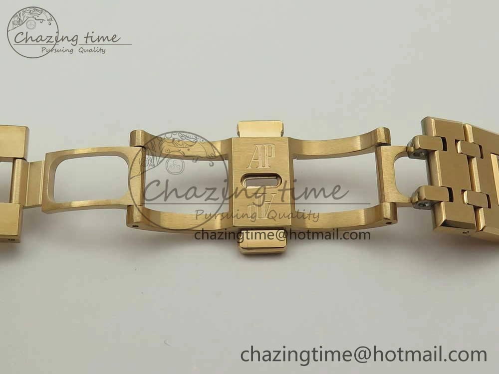 Royal Oak Tourbillon Extra-thin RG JF 1:1 Best Edition RG Textured Dial on RG Bracelet
