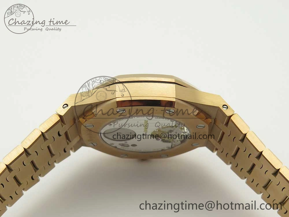 Royal Oak Tourbillon Extra-thin RG JF 1:1 Best Edition RG Textured Dial on RG Bracelet