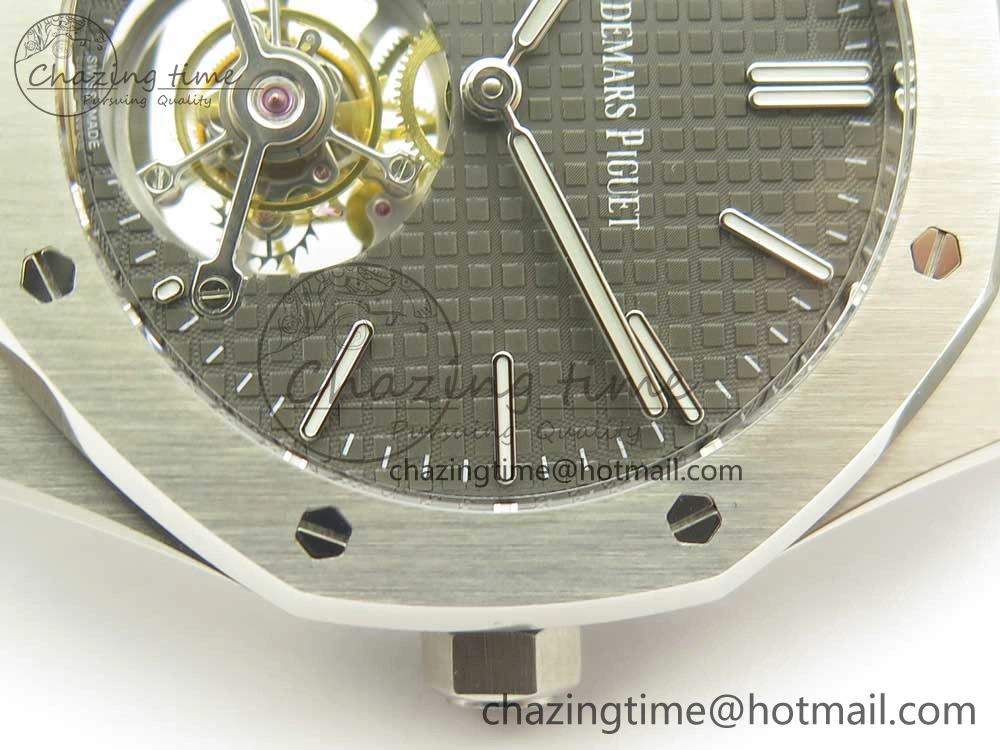 Royal Oak Tourbillon Extra-thin SS JF 1:1 Best Edition Gray Textured Dial on SS Bracelet