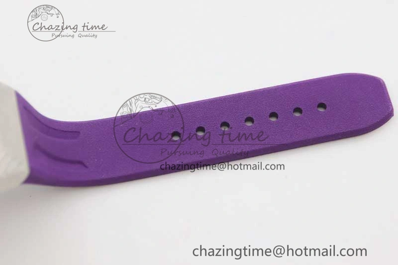 Royal Oak concept 26620 PVD 42mm “Black Panther” 1:1 Skeleton Dial on Purple Rubber Strap A2965
