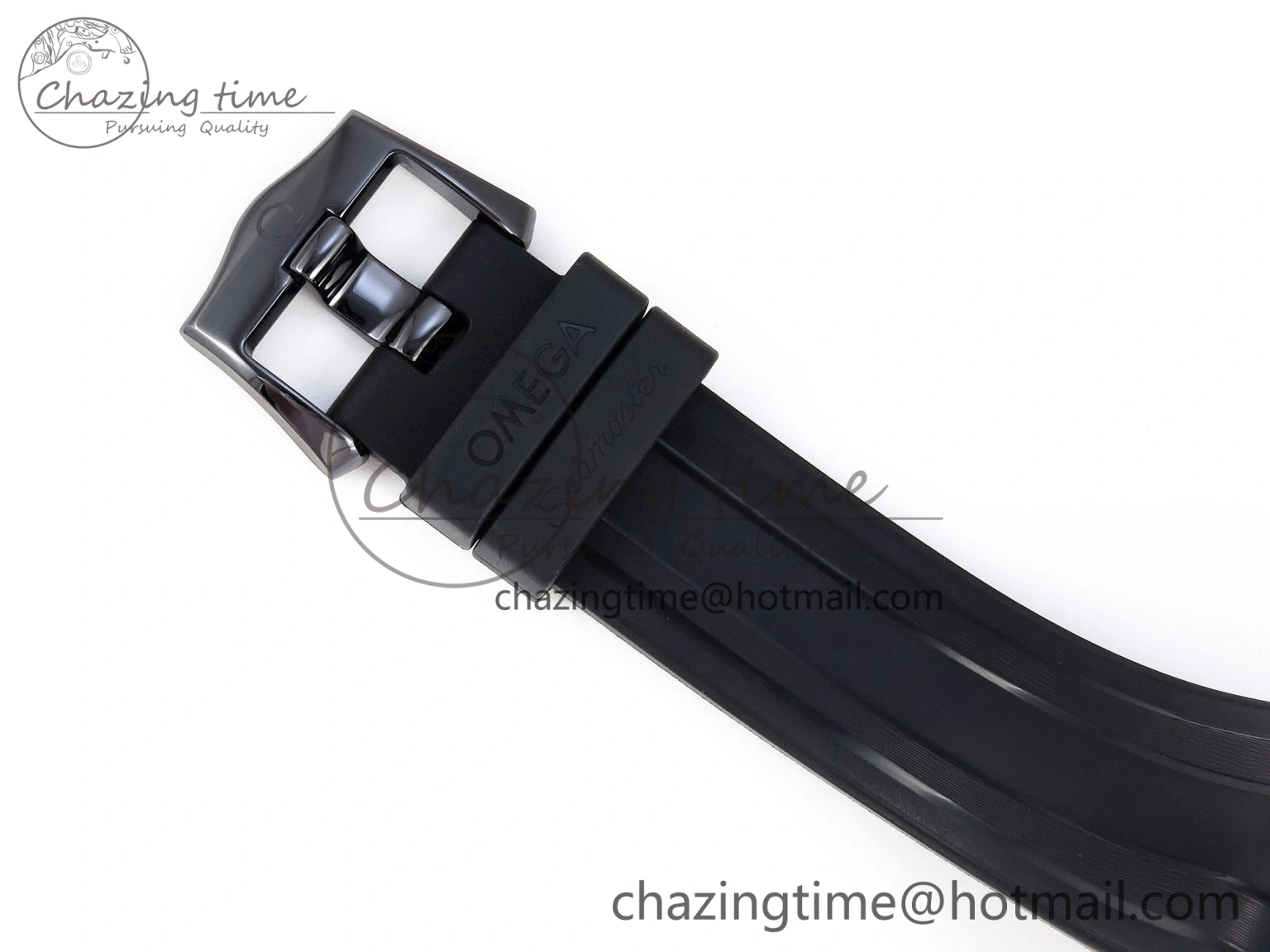SEAMASTER 300M 43.5MM BLACK CERAMIC VSF 1:1 BEST EDITION BLACK DIAL ON BLACK RUBBER STRAP A8806