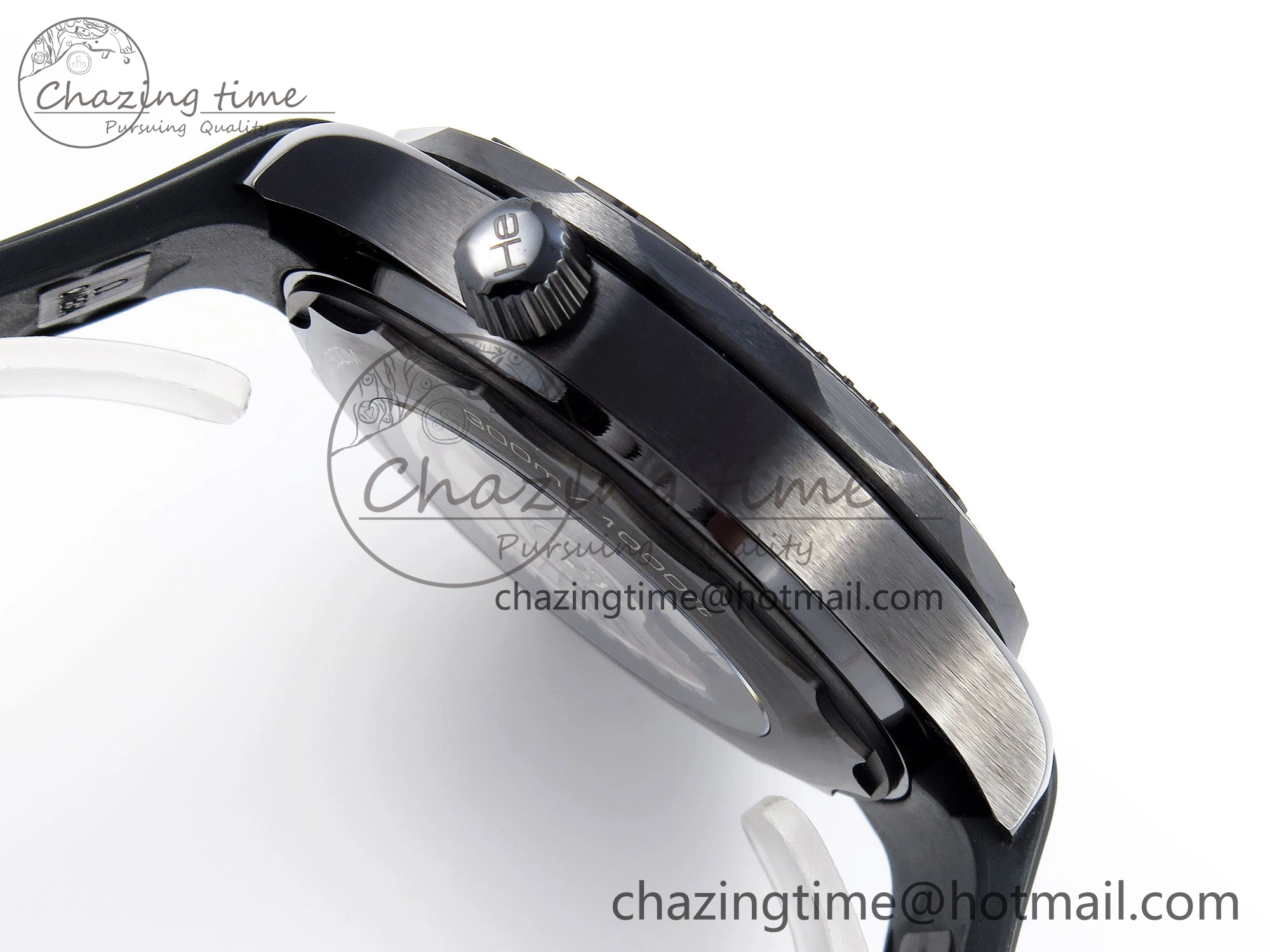 SEAMASTER 300M 43.5MM BLACK CERAMIC VSF 1:1 BEST EDITION BLACK DIAL ON BLACK RUBBER STRAP A8806