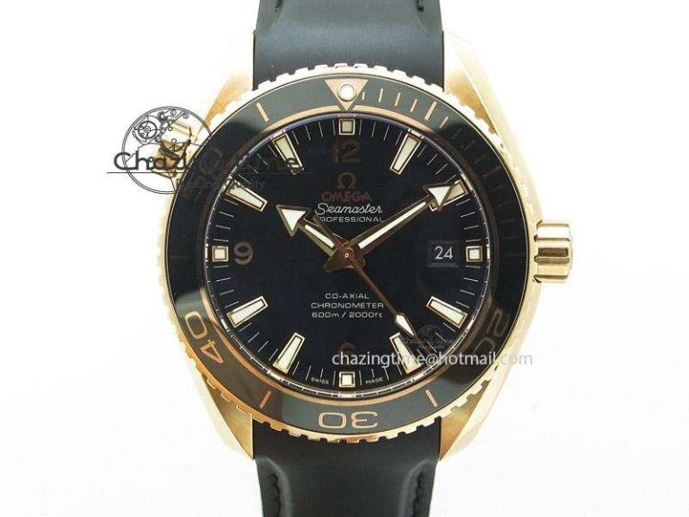 SEAMASTER 300M 43.5MM BLACK CERAMIC VSF 1:1 BEST EDITION BLACK DIAL ON BLACK RUBBER STRAP A8806