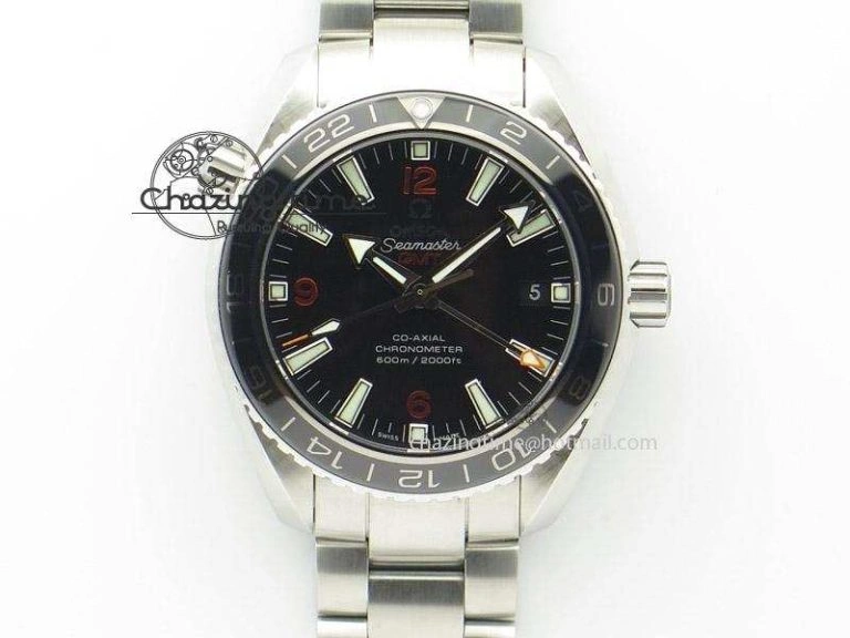 SEAMASTER 300M 43.5MM BLACK CERAMIC VSF 1:1 BEST EDITION BLACK DIAL ON BLACK RUBBER STRAP A8806
