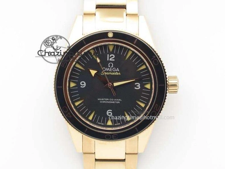 SEAMASTER 300M 43.5MM BLACK CERAMIC VSF 1:1 BEST EDITION BLACK DIAL ON BLACK RUBBER STRAP A8806