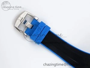 SEAMASTER PLANET OCEAN 6000M ULTRA DEEP 45.5MM SS TF 1:1 BEST EDITION BLUE DIAL BLACK BEZEL ON RUBBER STRAP A2824