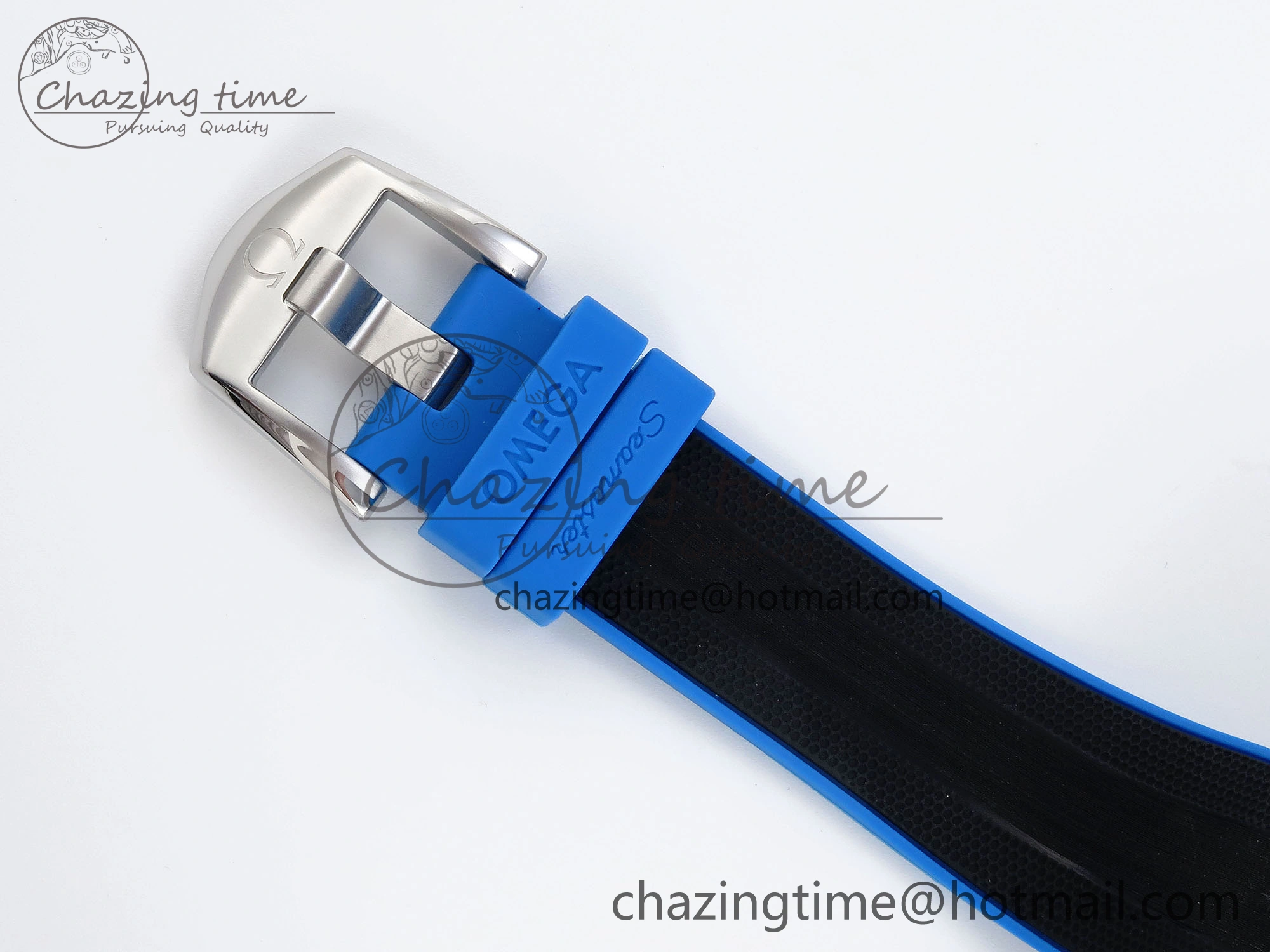 SEAMASTER PLANET OCEAN 6000M ULTRA DEEP 45.5MM SS TF 1:1 BEST EDITION BLUE DIAL BLACK BEZEL ON RUBBER STRAP A2824