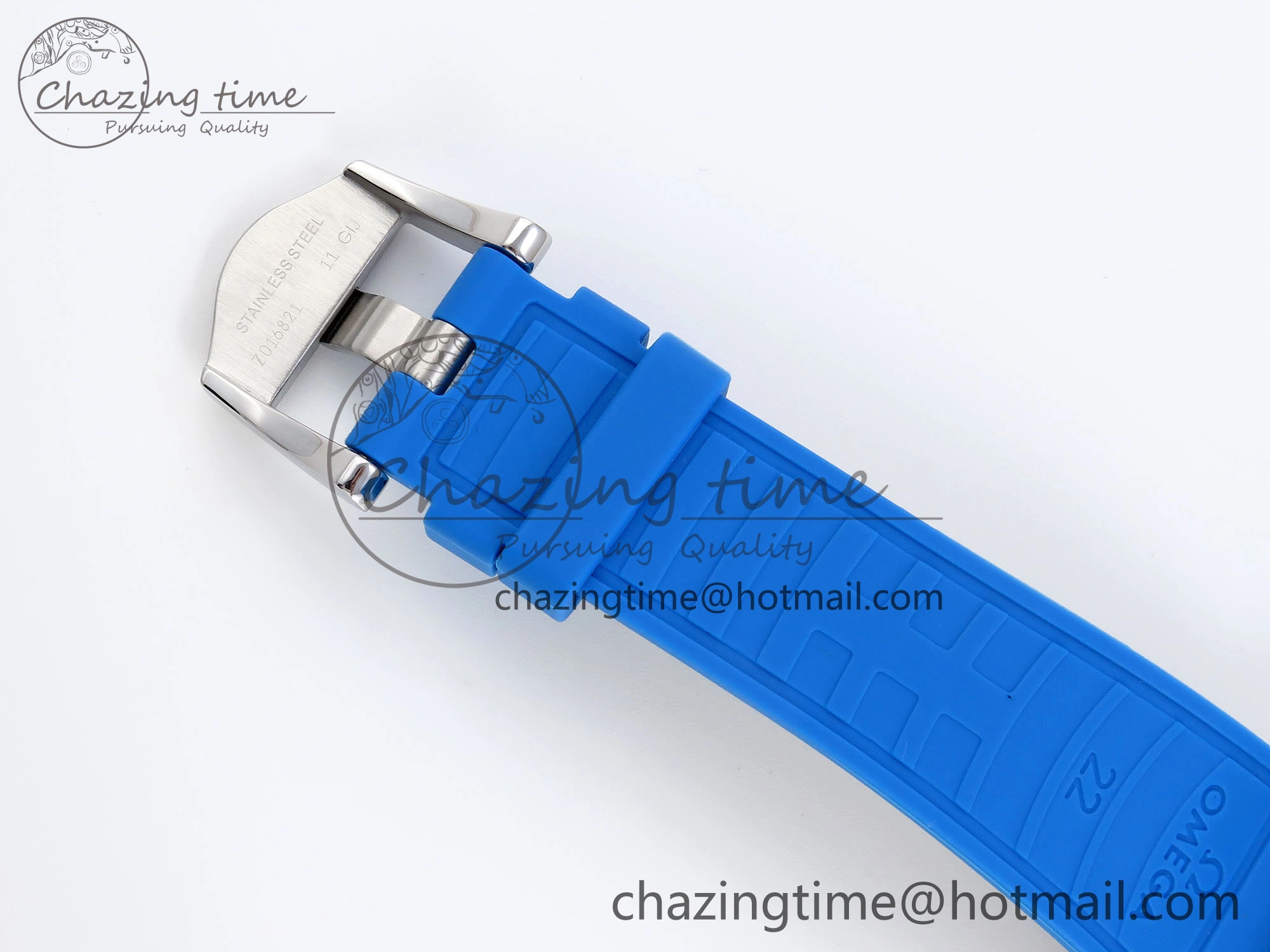 SEAMASTER PLANET OCEAN 6000M ULTRA DEEP 45.5MM SS TF 1:1 BEST EDITION BLUE DIAL BLACK BEZEL ON RUBBER STRAP A2824
