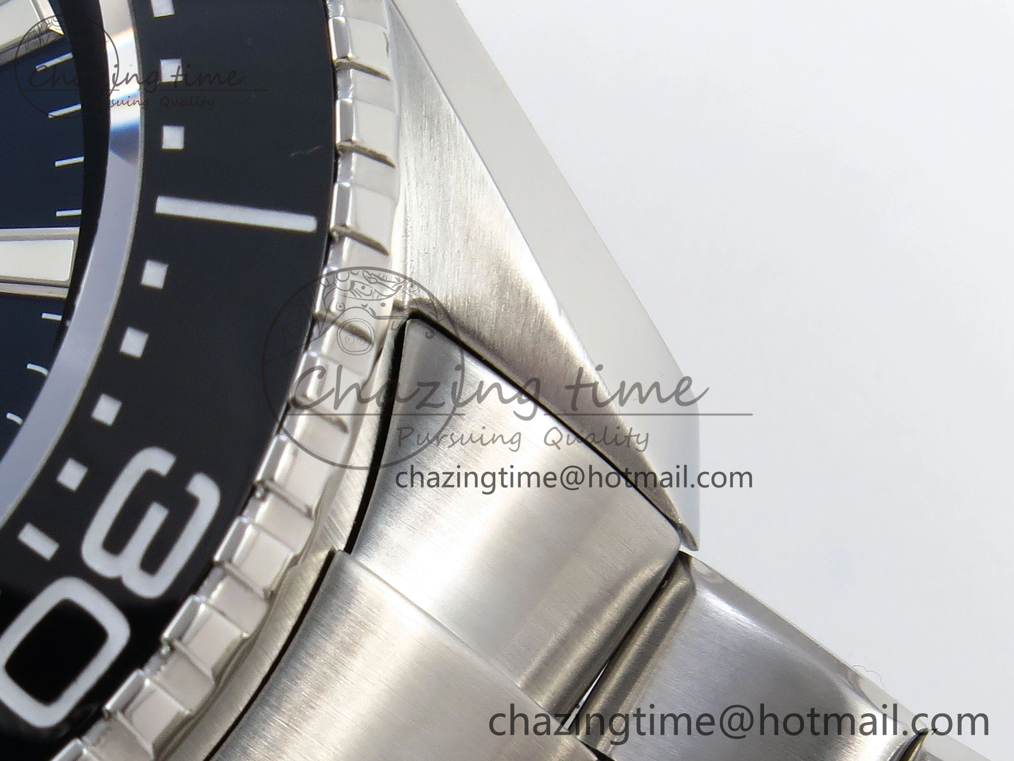 SEAMASTER PLANET OCEAN 6000M ULTRA DEEP 45.5MM SS TF 1:1 BEST EDITION BLUE DIAL BLACK BEZEL ON SS BRACELET A2824