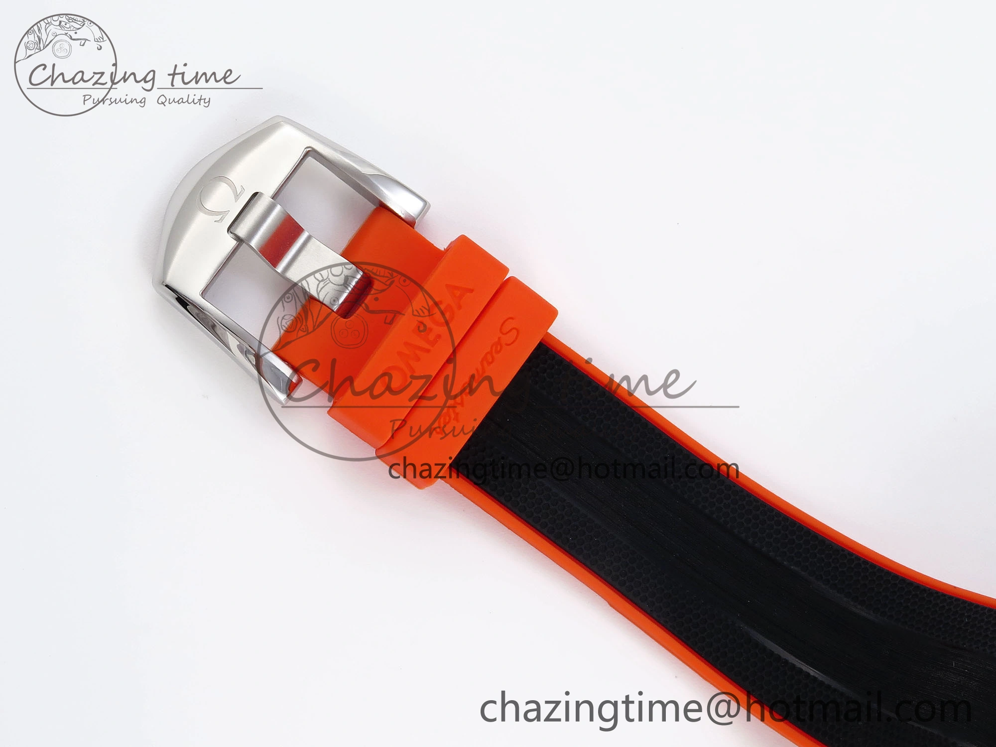 SEAMASTER PLANET OCEAN 6000M ULTRA DEEP 45.5MM SS TF 1:1 BEST EDITION GRAY DIAL ORANGE BEZEL ON RUBBER STRAP A2824