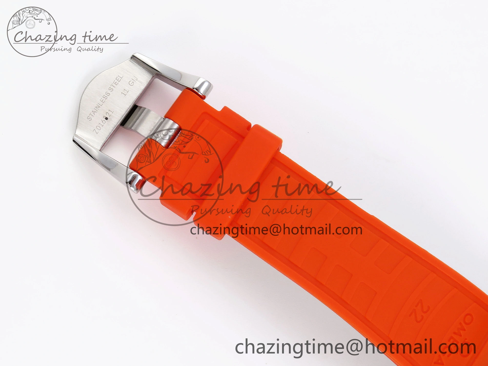 SEAMASTER PLANET OCEAN 6000M ULTRA DEEP 45.5MM SS TF 1:1 BEST EDITION GRAY DIAL ORANGE BEZEL ON RUBBER STRAP A2824