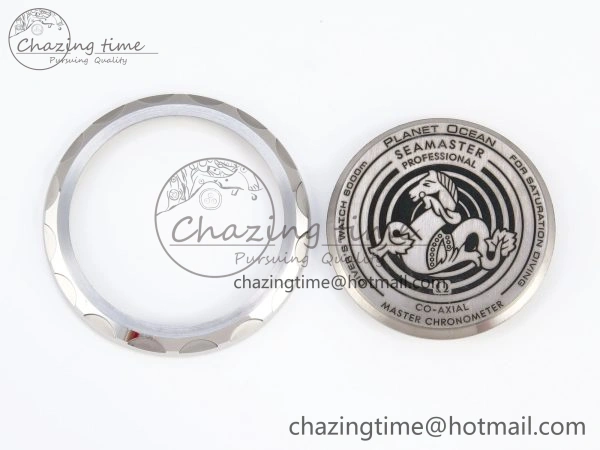 SEAMASTER PLANET OCEAN 6000M ULTRA DEEP 45.5MM SS TF 1:1 BEST EDITION GRAY DIAL ORANGE BEZEL ON SS BRACELET A2824