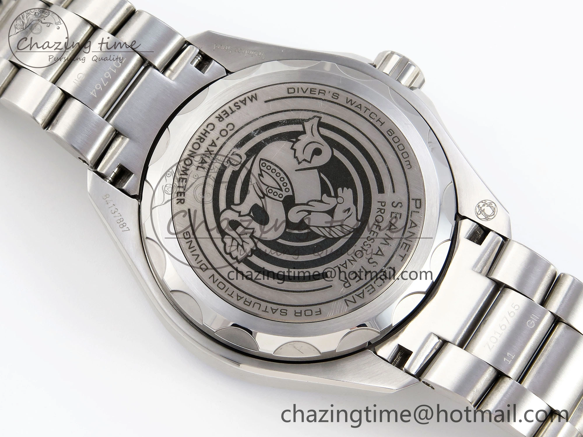 SEAMASTER PLANET OCEAN 6000M ULTRA DEEP 45.5MM SS TF 1:1 BEST EDITION GRAY DIAL ORANGE BEZEL ON SS BRACELET A2824