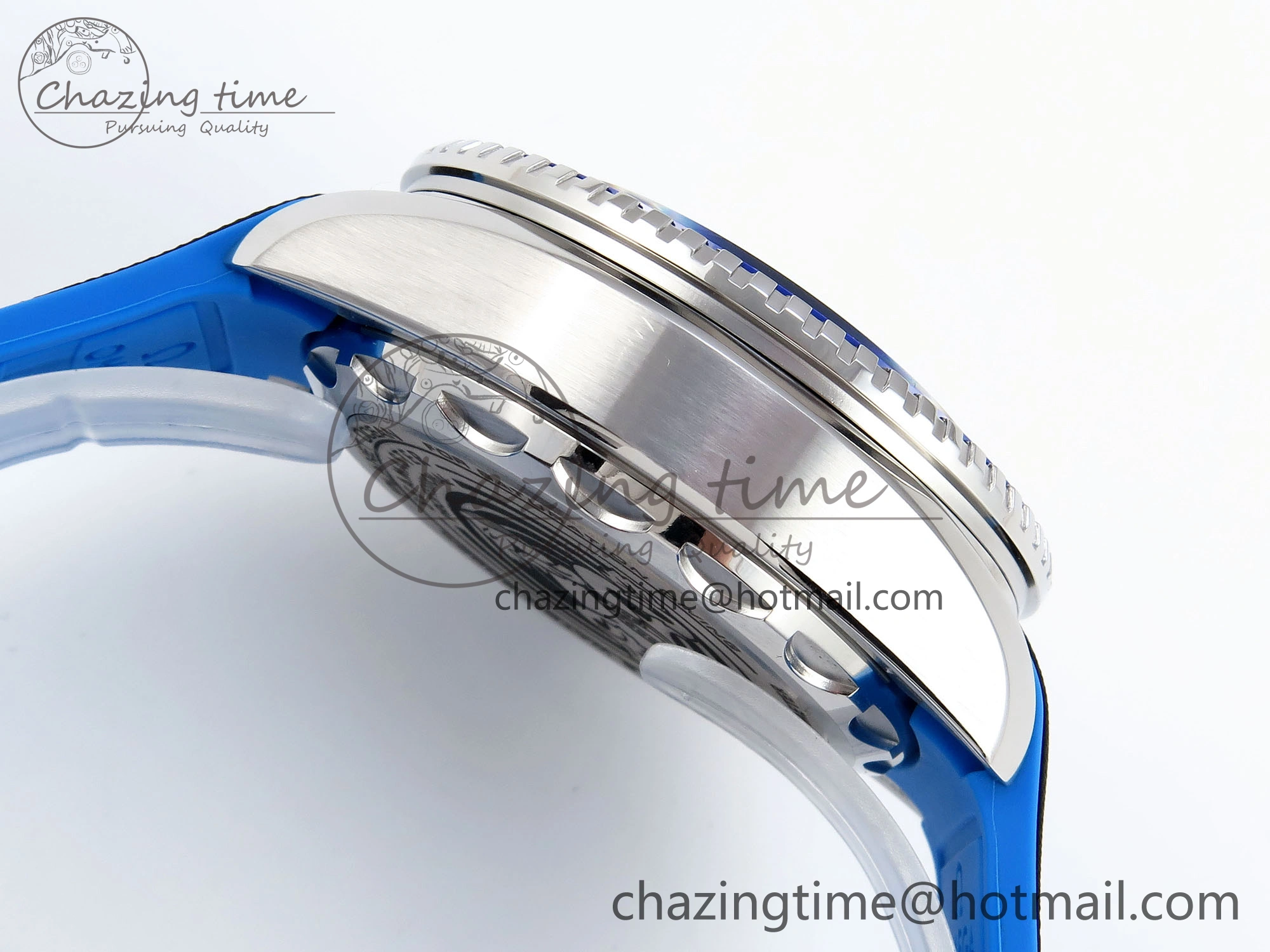 SEAMASTER PLANET OCEAN 6000M ULTRA DEEP 45.5MM SS TF 1:1 BEST EDITION WHITE DIAL BLUE BEZEL ON RUBBER STRAP A2824