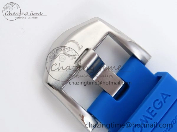 SEAMASTER PLANET OCEAN 6000M ULTRA DEEP 45.5MM SS TF 1:1 BEST EDITION WHITE DIAL BLUE BEZEL ON RUBBER STRAP A2824