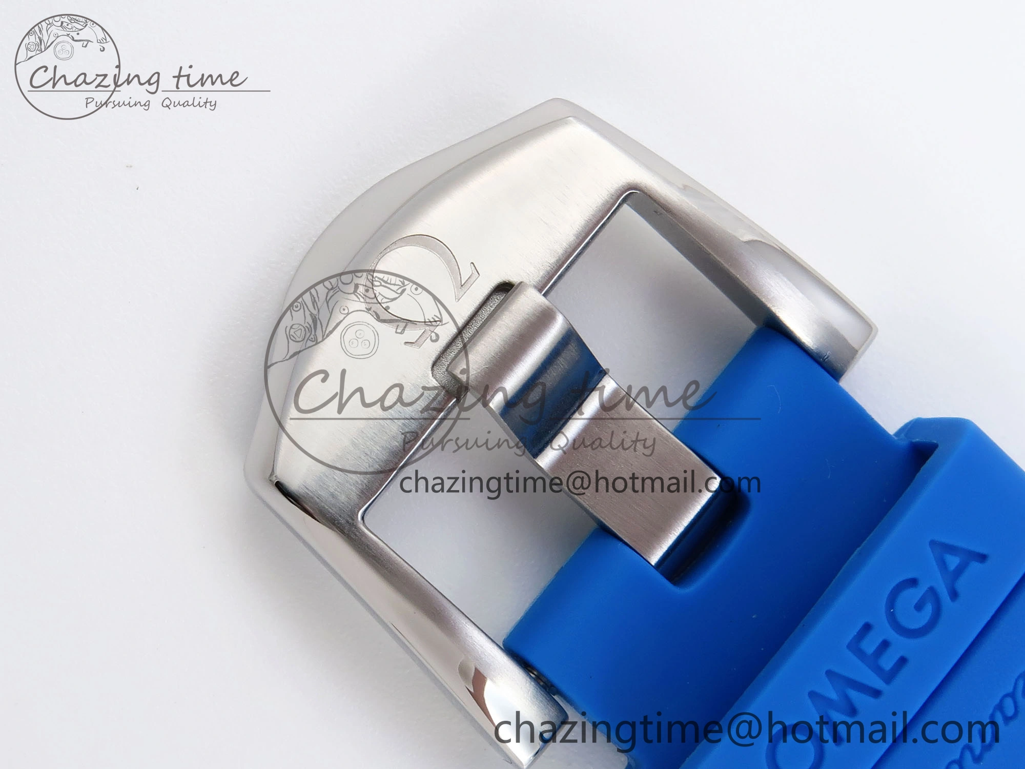 SEAMASTER PLANET OCEAN 6000M ULTRA DEEP 45.5MM SS TF 1:1 BEST EDITION WHITE DIAL BLUE BEZEL ON RUBBER STRAP A2824