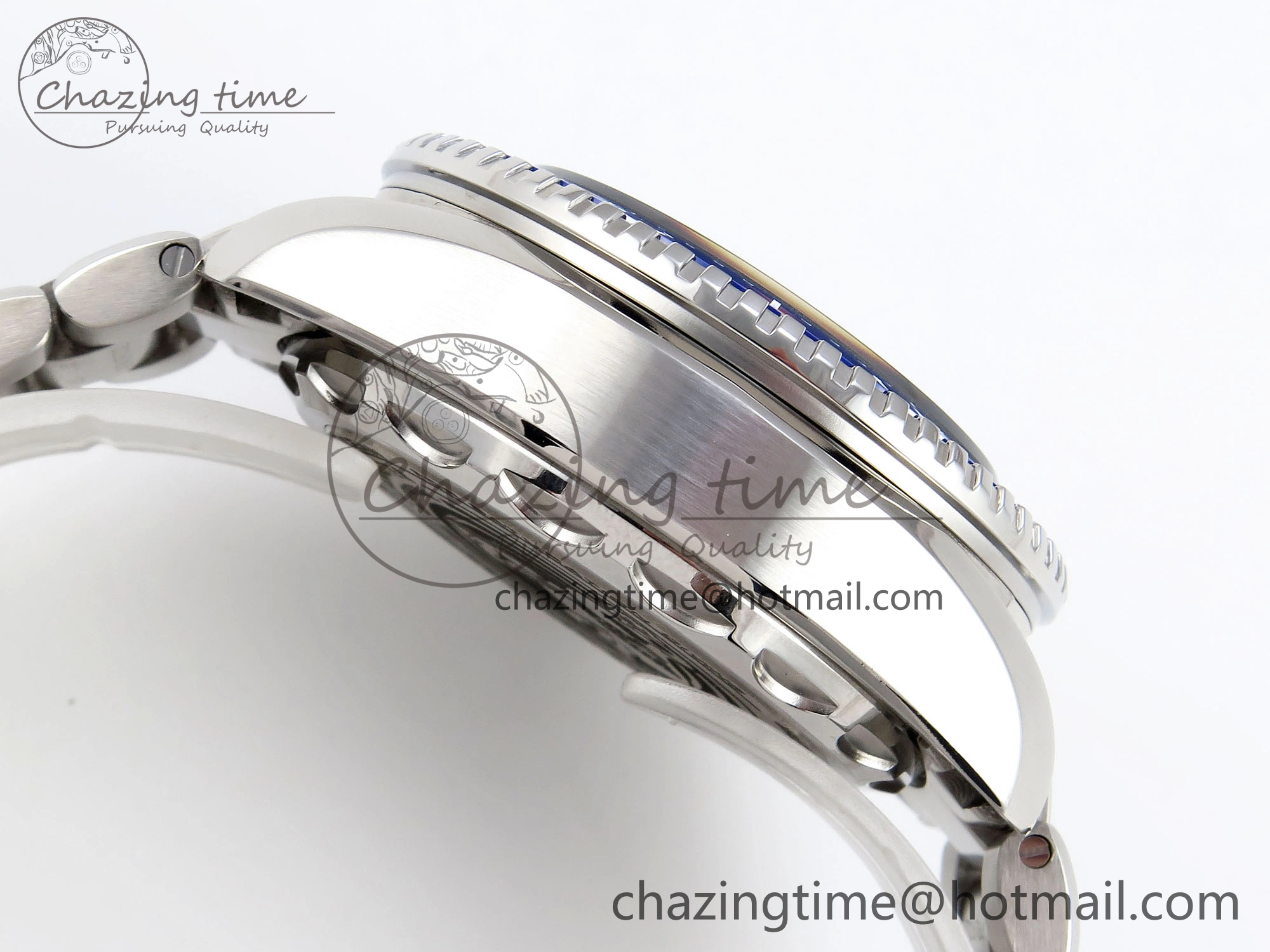 SEAMASTER PLANET OCEAN 6000M ULTRA DEEP 45.5MM SS TF 1:1 BEST EDITION WHITE DIAL BLUE BEZEL ON SS BRACELET A2824