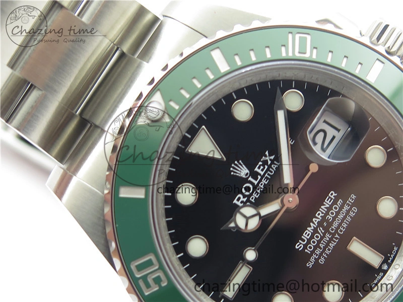 SUBMARINER 41MM 126610 LV KERMIT 904L STEEL GMF 1:1 BEST EDITION A3235