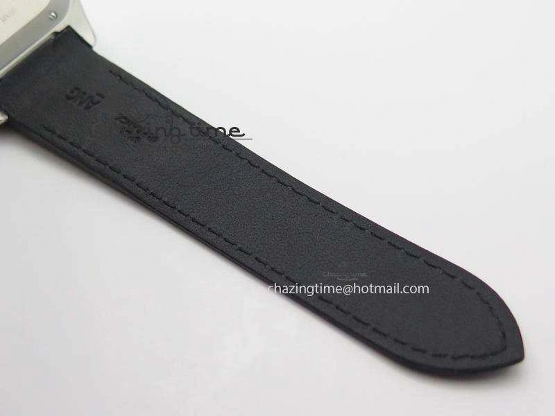 Santos 100 33mm V6F Best Edition Ladies SS White Dial On Black Leather Strap SEIKO NH05A