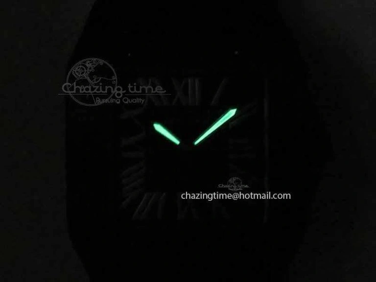 Santos 100 38mm DLC Best Edition Black Dial On Nylon Strap A2824