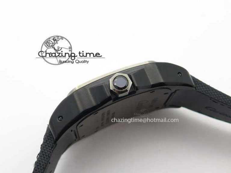 Santos 100 38mm DLC Black Dial A2824