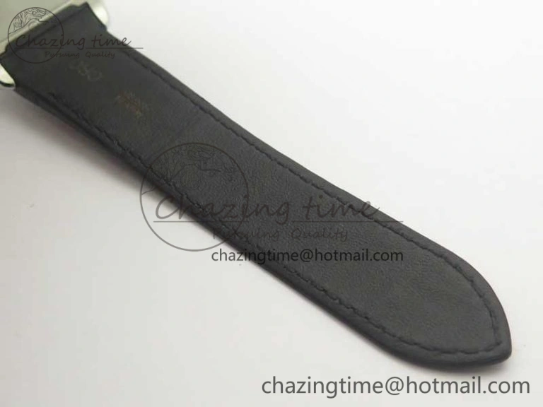 Santos 100 38mm SS KZF 1:1 Best Edition White Dial on Black Leather Strap A2824
